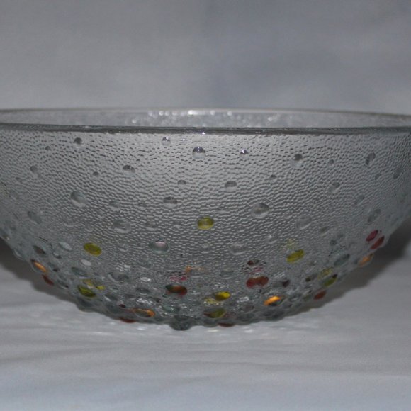 Gorgeous Jan Sylwester Drost Asteroid Glass Serving Bowl | Vintage Polish Glass - Picture 4 of 8